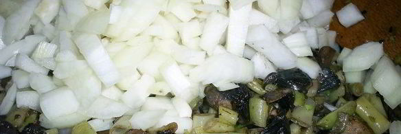 тушеная спаржевая фасоль с грибами