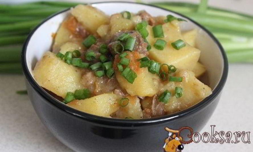 Рецепт тушеного картофеля с говядиной в мультиварке