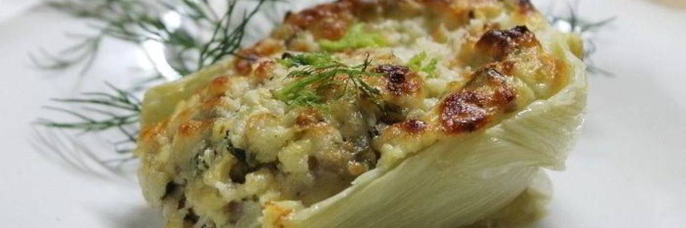 Запеченный фаршированный фенхель