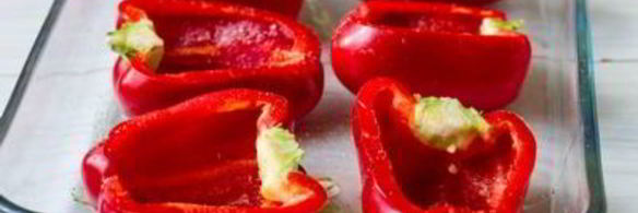 запеченный сладкий перец с мясом и овощами