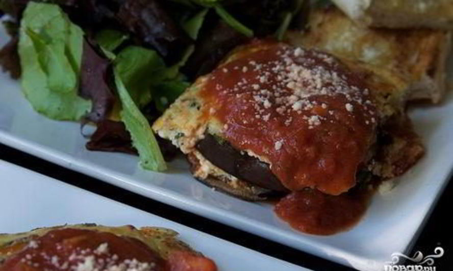 Рецепт запеченных баклажанов с рикоттой