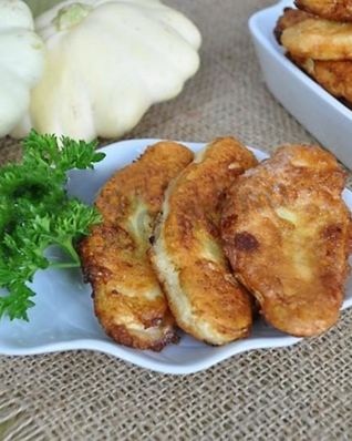 Жареные патиссоны с чесноком