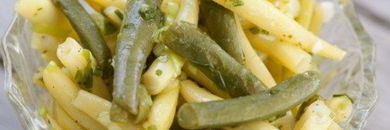 Желтая фасоль в мятном масле