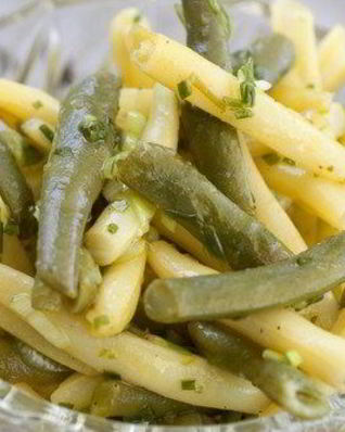 Желтая фасоль в мятном масле