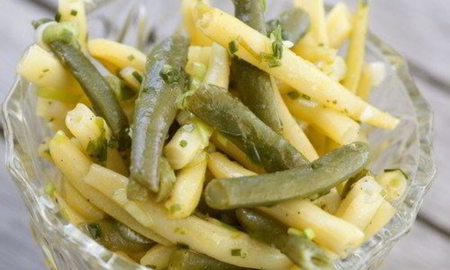 Рецепт желтой фасоли в мятном масле