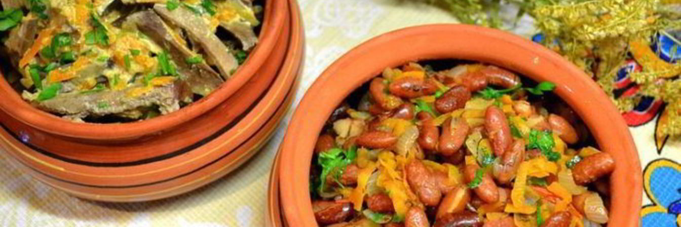 Фасоль и печень свиная