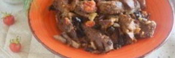 куриная печень с грибами