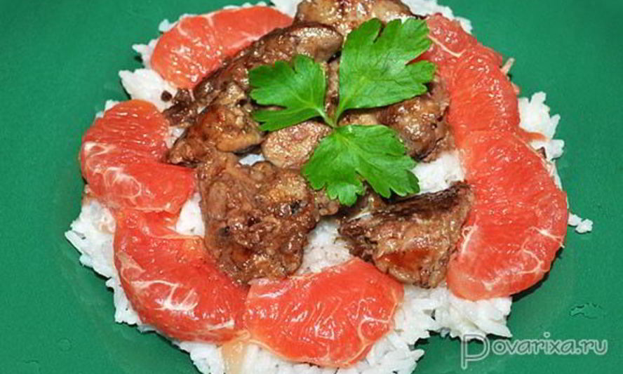 Рецепт куриной печени с винно-медовым соусом