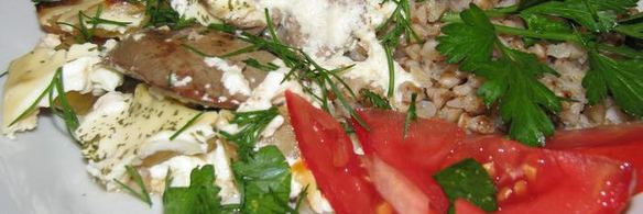 куриная печень с яблоками