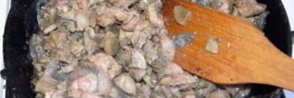 куриная печень со сливками