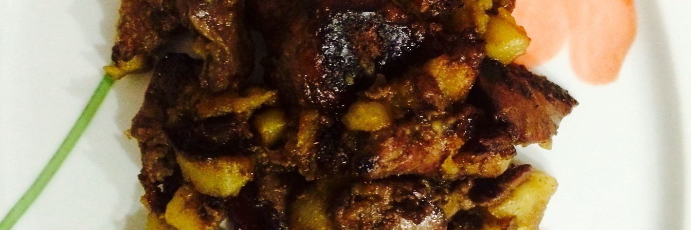 Куриная печень в сладком соусе