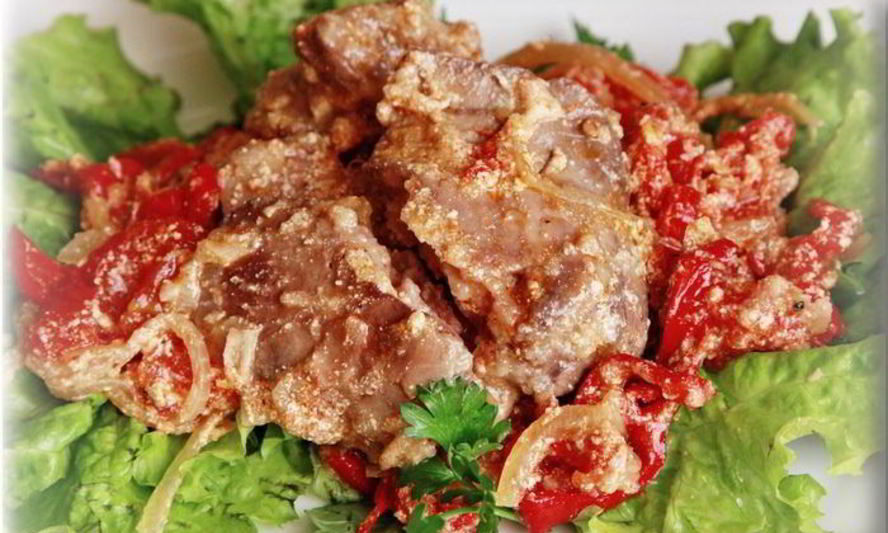 Рецепт куриной печени, запеченной с овощами