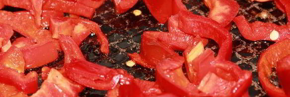 куриная печень, запеченная с овощами