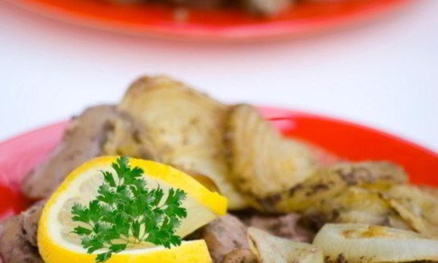 Рецепт маринованной куриной печени со сладким перцем, луком, чесноком и имбирем