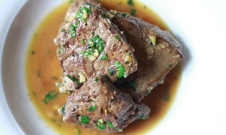 Рецепт печени говяжья с петрушкой