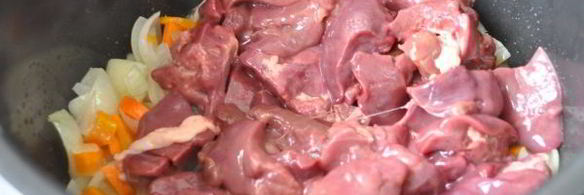 печень куриная с патиссонами в мультиварке
