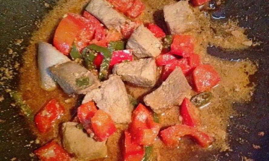 Рецепт печени с болгарским перцем в соевом соусе