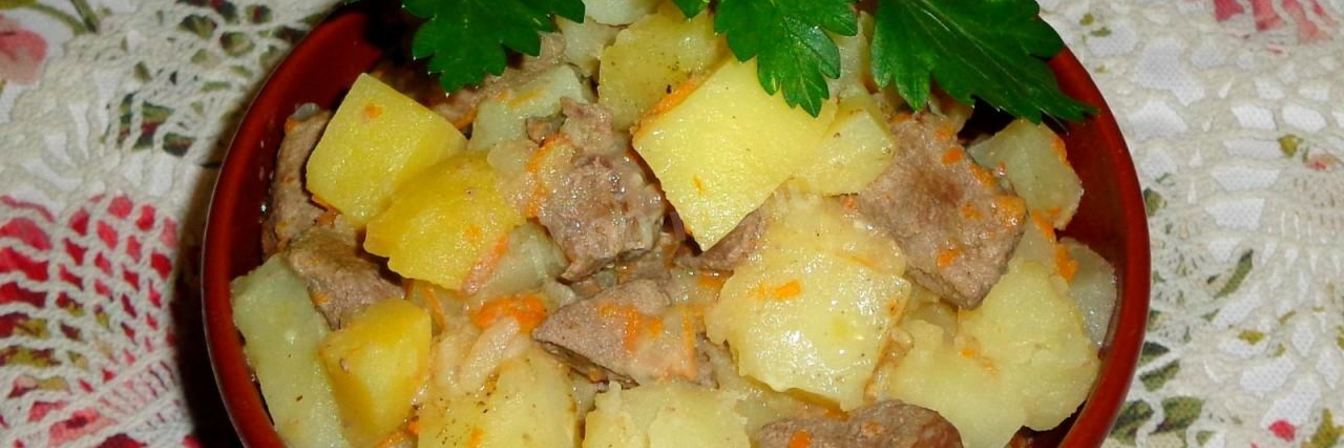 Печень с картошкой в мультиварке