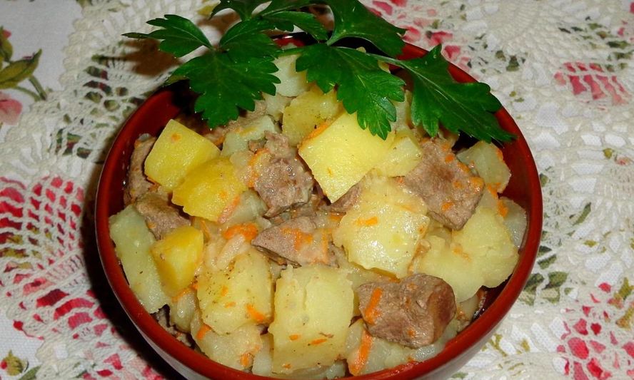 Рецепт печени с картошкой в мультиварке