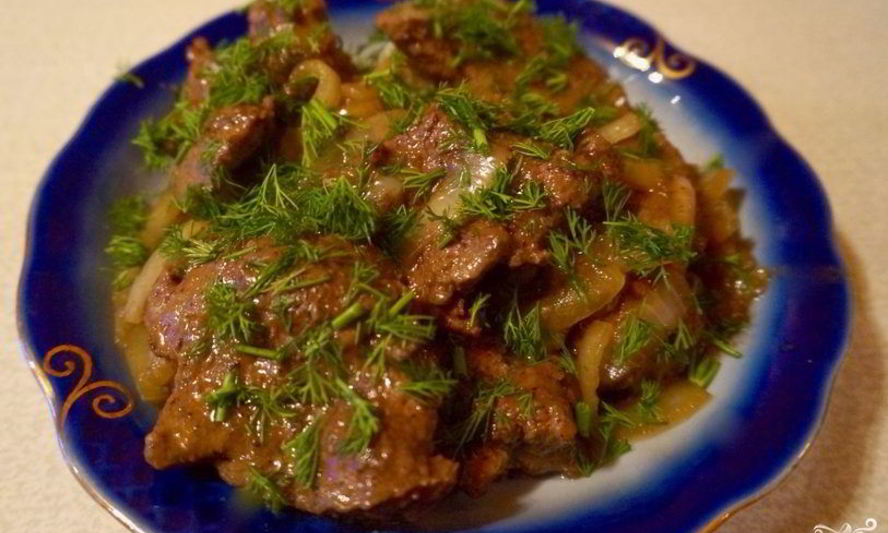 Рецепт печени с луком по-венециански