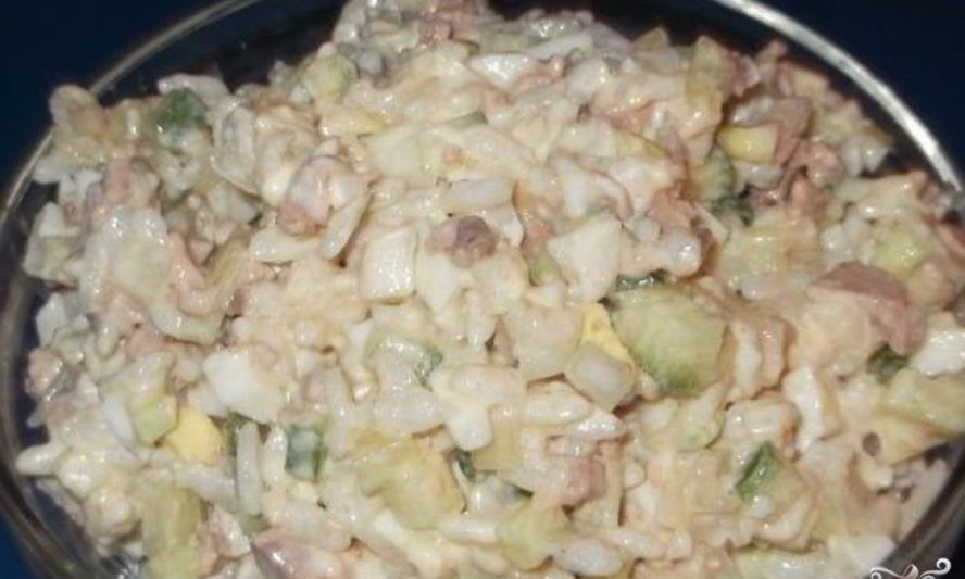 Рецепт печени трески с рисом