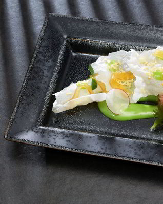 Печень трески с соусом васаби