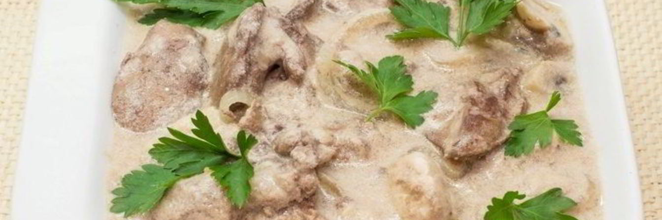 Печень в сливках в мультиварке