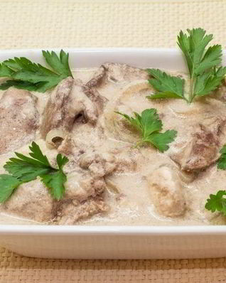 Печень в сливках в мультиварке