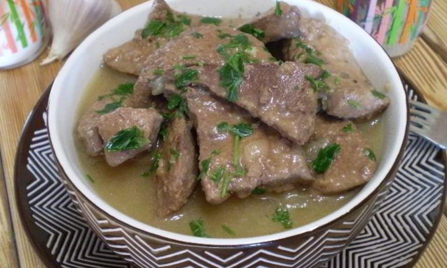 Рецепт печени в сметане