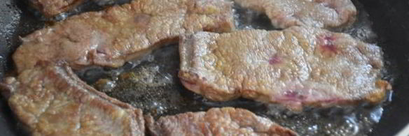 печень жареная с белыми грибами