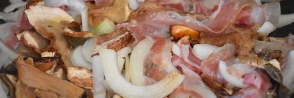 печень жареная с белыми грибами