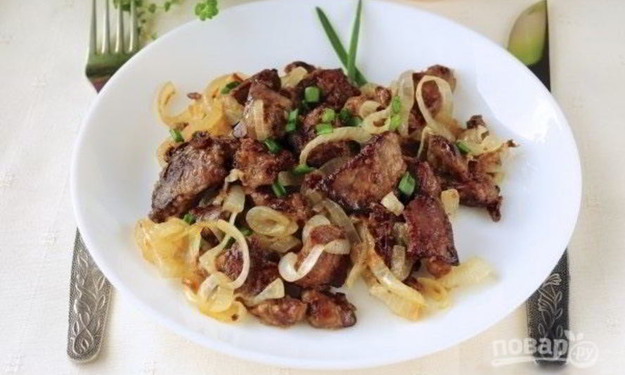 Рецепт печени, жаренной с луком