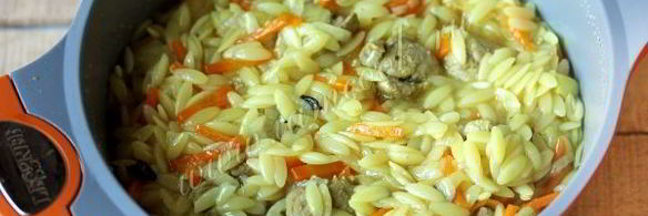 ложный плов из пасты орзо