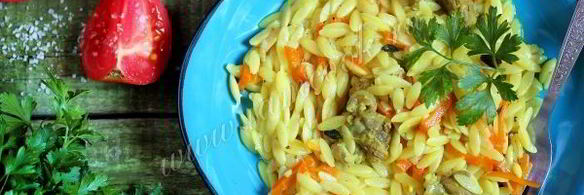 ложный плов из пасты орзо