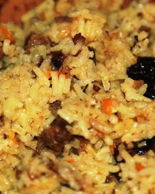 Мой плов с черносливом и карри