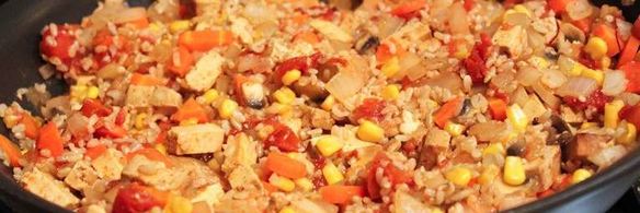 овощная паэлья с грибами