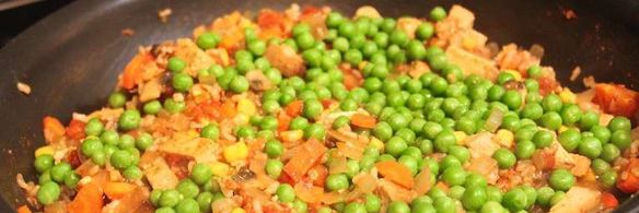 овощная паэлья с грибами