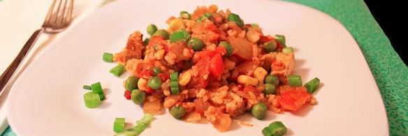 овощная паэлья с грибами