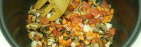 овощной плов с грибами