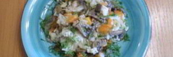 овощной плов с грибами