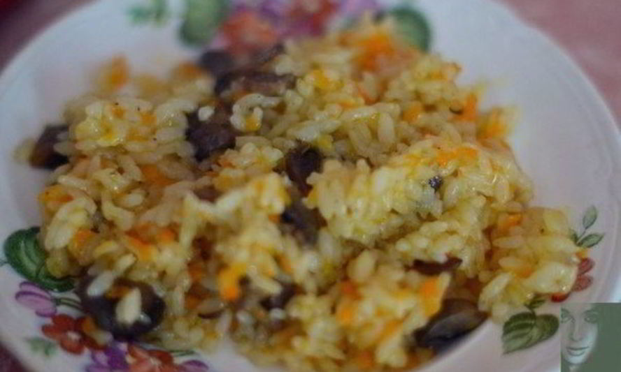 Рецепт овощного плова с шампиньонами