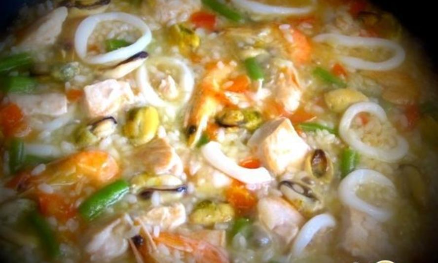 Рецепт паэльи с курицей и морепродуктами