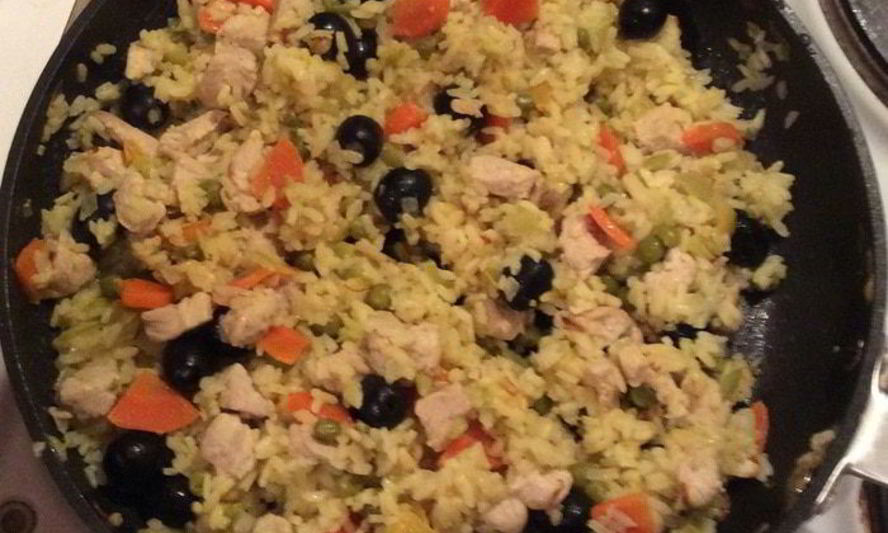 Рецепт паэльи с курицей и овощами