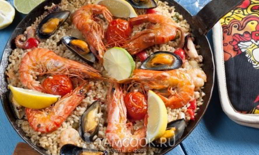 Рецепт паэльи с морепродуктами