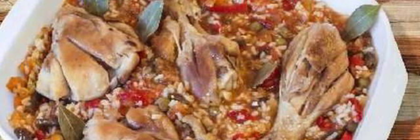 Пикантный плов с курицей и баклажанами