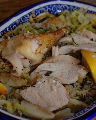 Пилав с цыпленком и топинамбуром