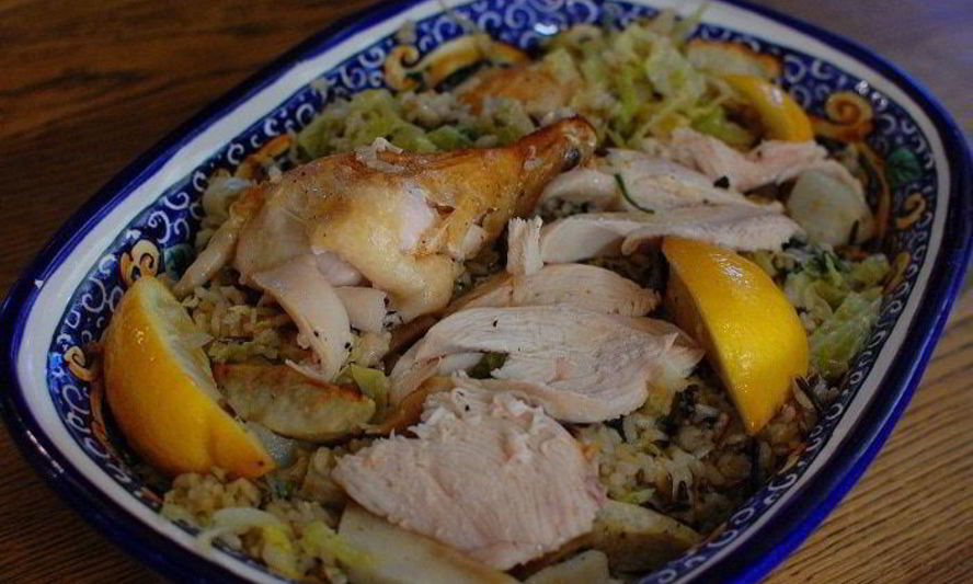 Рецепт пилава с цыпленком и топинамбуром