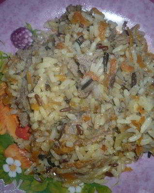 Плов 4 риса с фаршем из индейки