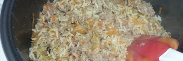 плов 4 риса с фаршем из индейки