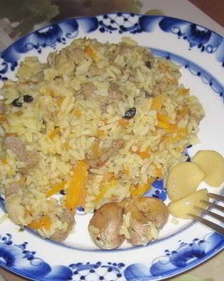 Плов из баранины с помидорами